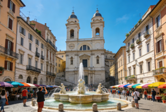 意大利罗马巴洛克一日包车纳沃纳广场+圣依纳爵堂+特雷维喷泉【一日走遍罗马-历史与美景的双重治愈】