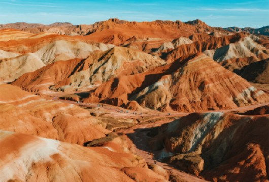 张掖七彩丹霞+平山湖大峡谷一日游【1人成团/可选小团或大巴】【神奇张掖彩虹地貌景观，摄影天堂+户外乐园】