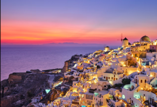 圣托里尼日游蓝顶教堂+费拉小镇+红沙滩+贝里沙海滩【[定制包车游]专享中文司机独立包车，市区范围酒店上门接送，行程路线可根据个人需求调整。】