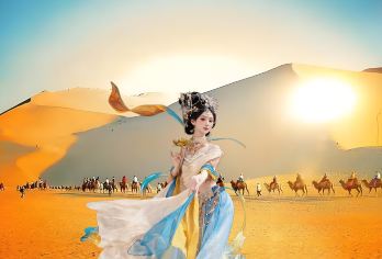 敦煌莫高窟+鸣沙山月牙泉一日游【上门接送+品质游15人团】【[真诚服务]24小时客服在线，自有车队，服务至上，给您体贴舒适的出行体验。】