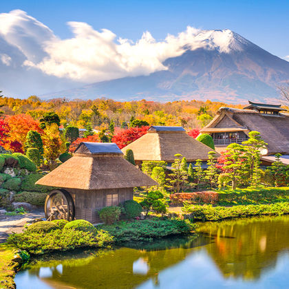 东京富士山+新仓山浅间公园+忍野八海+御殿场奥特莱斯一日游