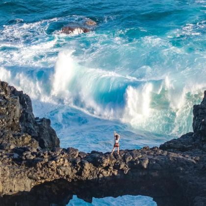 毛里求斯快艇追海豚+自然桥四驱车+蓝湾玻璃船【接送+午餐】