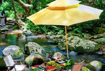 武夷山情人谷乡野一日游【抓鱼摸螺亲水体验+农家菜+手工制茶】【[抓鱼摸螺]溯溪徒手捕捉，重温童年野趣与收获喜悦。】