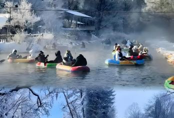 长白山二道白河2-6人小团魔界雾凇漂流+雪岭/老里克湖一日游【本品为2-6人小团 二道白河出发 雾凇漂流 雪岭或老里克湖二选一结束送回二道白河镇内酒店】