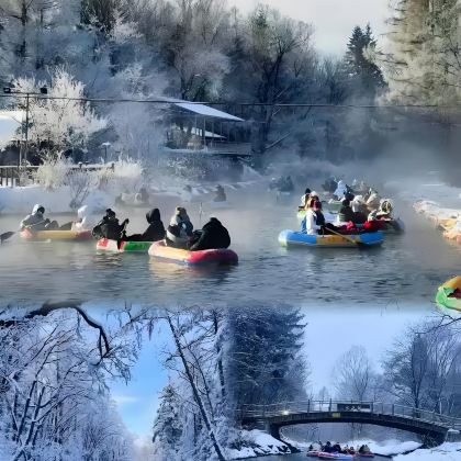 长白山二道白河2-6人小团魔界雾凇漂流+雪岭/老里克湖一日游