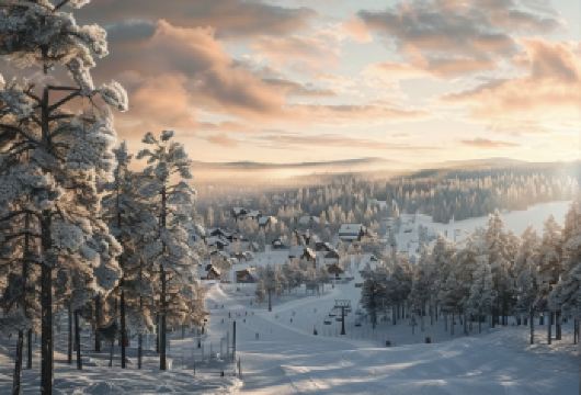 芬兰--罗瓦涅米--列维滑雪场【中文包车】【冬季运动爱好者的天堂，高山滑雪中心，拥有多达43条雪坡滑到，国际上很多重大滑雪赛事都在这里举办】