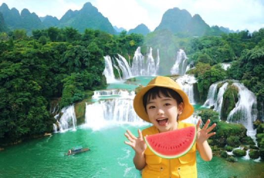 【懒人路线】广西崇左德天跨国大瀑布+蓝洞咖啡+明仕河一日游【懒人专享，9点出发：崇左市区接，无需早起，悠闲开启一日游】