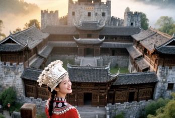 恩施土司城+女儿城一日游┃恩施双城记┃穿越时空的土家文化对话【女儿城里听土家•土司城里醉年华，摆手舞跳出千年传承，摔碗酒碰出豪迈江湖。】