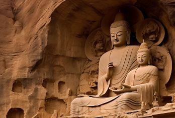 大同云冈石窟半日【[云冈石窟]阅尽万卷尊北魏，平生只为拜云岗，倚天岩洞势崔嵬，巧夺天工妙手开】