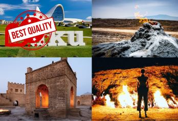 巴库：戈布斯坦-阿布歇隆-泥火山-火神庙-燃烧山之旅【这是探索阿塞拜疆古老历史、文化和传统的**机会。 揭开戈布斯坦国家公园的秘密，探索泥火山和火神庙 感受亚纳尔达格火山蓝色火焰的迷人魅力，欣赏世界上独一无二的自然奇观，例如泥火山。】