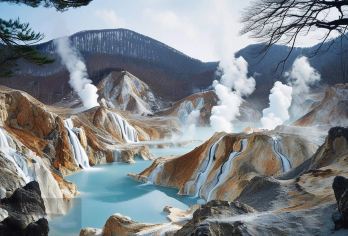 北海道登别地狱谷+昭和新山熊牧场+洞爷湖一日游【1人成团】【鉴赏登别温泉泉源，观赏地狱谷的火山口景观】