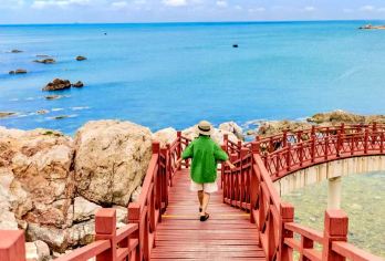 8人团养马岛+渔人码头+月亮湾+东炮台+朝阳街+烟台山一日游【[省心出行]：贴心管家服务，集合点多，快捷方便，火车站3公里范围内免费接送。】