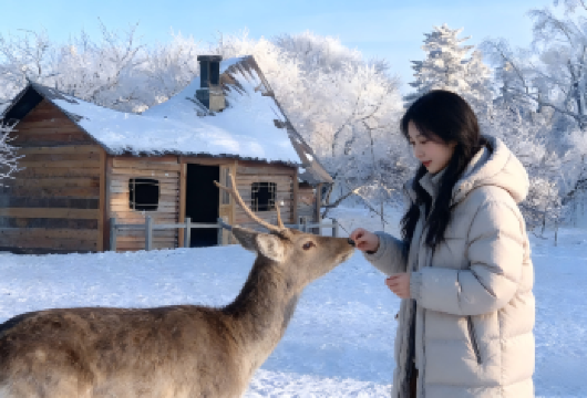 【6人小团|上门接送|可选漂流】老里克湖/雪岭赏雪一日游【出发地可选|延吉起止|延吉起二道止|二道起止|万达/鲁能起止|雪岭/老里克湖/漂流可选】