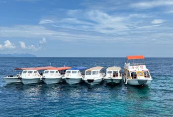 仙本那敦沙卡兰海洋公园+珍珠岛+曼达湾+军舰岛一日游【海螺】【登山后，能俯览海洋公园，一片无边无尽的大海】