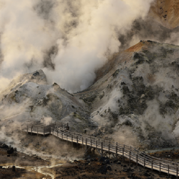 日本北海道登别洞爷湖＋地球岬＋支芴湖一日游