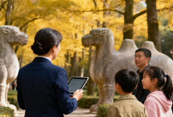 【金牌说】明孝陵讲解 2.5H 含票 中高级导游 精品小团【[金牌导游讲师团]他们博古通今，幽默睿智，善于挖掘文物背后的故事，用有趣的方式还原历史真相；】