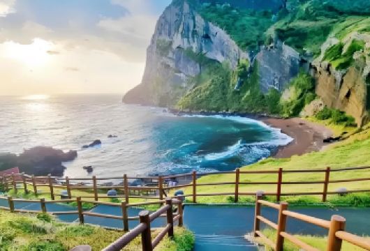 【精品小团】济州岛一日游｜牛岛｜城山｜涉地可支｜月汀里｜咸德【牛岛是离岛 环岛一周 打卡果冻海 白沙滩 黑沙滩 等闻名景点】