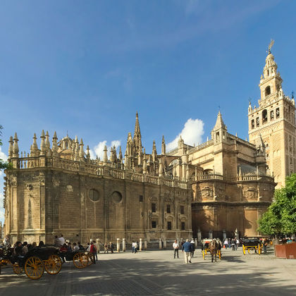 西班牙塞维利亚塞维利亚大教堂+吉拉尔达塔+塞维利亚王宫+都市阳伞一日游