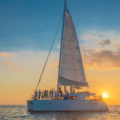 丽贝岛出发：双体帆船海上游览|可选日落游，浮潜一日游