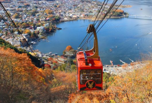 赠送缆车|东京富士山河口湖全景缆车+网红罗森+忍野八海一日游【漫步河口湖畔，拍摄富士山倒影，感受