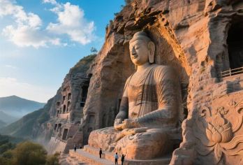 【上门接20人团上下午场】云冈石窟半日含耳麦讲解游览3小时【[文化融合的典范]纯玩云冈3小时+资深导游深度讲解，云冈石窟国家5A景区，世界三大石雕艺术宝库，】