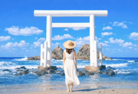 九州糸岛：夫妇岩+白丝瀑布+龙猫森林咖啡屋一日游丨赠饮品【探访系岛夫妇岩与椰子树秋千，轻松打卡福冈人气海景】