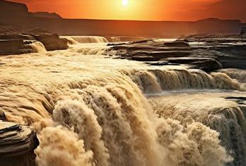 【壶口瀑布·1日游】沉浸式体验自然与人文【震撼的自然奇观：壶口瀑布素有“千里黄河一壶收”的美誉。】