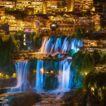 凤凰古城+矮寨大桥+矮寨悬崖栈道+墨戎鼓镇+夜游芙蓉镇一日游