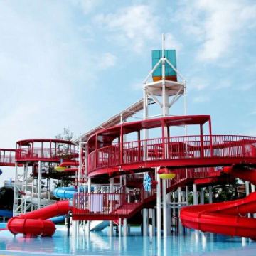 盘锦红海水上乐园一日游【海浪,泳池,鲨鱼大队,电音趴,酷爽一夏】 月