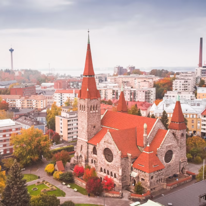 Pyynikki山顶暸望塔+坦佩雷大教堂+坦佩雷城市主图书馆