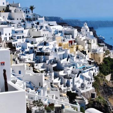 圣托里尼｜红沙滩+桑托林岛+伊亚小镇+蓝顶教堂一日