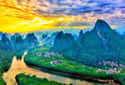 兴坪漓江+世外桃源+遇龙河漂流一日游（私家团）【桂林山水、世外桃源、高空俯瞰漓江、网红遇龙河】