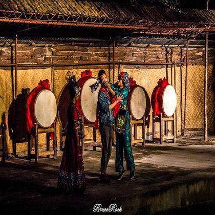 凤凰原生态民俗桃花岛篝火晚会夜游