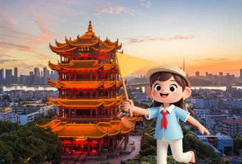 武汉黄鹤楼+湖北省博物馆纯玩|户部巷+打卡武大|赠耳麦+讲解【游武汉精华景点 黄鹤楼+湖北省博物馆+东湖听涛风景区+江汉关+国立武汉大学门牌坊；】