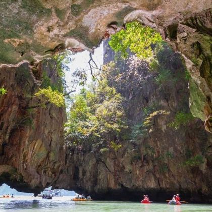 普吉岛007岛+帕纳克岛+Lawa岛一日游【自助午餐+独木舟