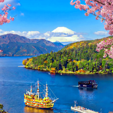 箱根+山中湖富士山一日游【可选9人团酒店接送/箱根水陆巴士】