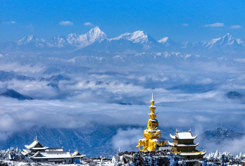 峨眉山乐山大佛一日游跟团游导游讲解&含门票&餐&三环内接早~【[景点精华]登山近看大佛或船游观大佛全景，体力无限制；充足时间畅玩峨眉山金顶。】