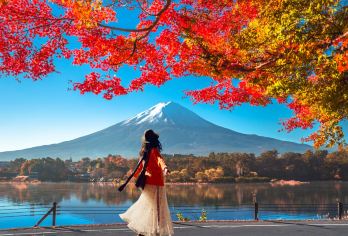 【富士山六大景点赏枫一日游】河口湖·山中湖·罗森·日川时计店【造访网红罗森便利店，随手一拍即成日系氛围感大片！】