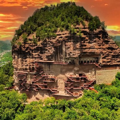 麦积山石窟一日游（导游全程讲解+上门接送+门票+景区交通车）