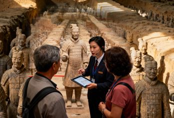 【尊享8人小团】兵马俑+丽山园铜车马+华清宫一日游/独立讲解【[专属小团服务] 严选小团规模，打造精致出游体验；配备在线管家随时响应需求，西安市三环以内上门接送。】