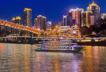 重庆两江游夜景游船：洪崖洞/朝天门码头可选|两江四岸夜景【[ 经典游船]满江红、朝天门、交运明月、交运明珠洪崖洞码头登船】