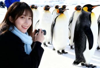 北海道冬日推荐｜旭川动物园+白须瀑布+美瑛｜札幌出发【旭山动物园邂逅企鹅、北极熊、海豹等可爱动物，感受自然界的奇妙】