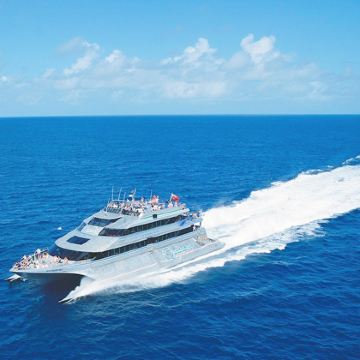 【生态更佳】凯恩斯大堡礁银梭号游船一日游可选直升机深潜浮潜