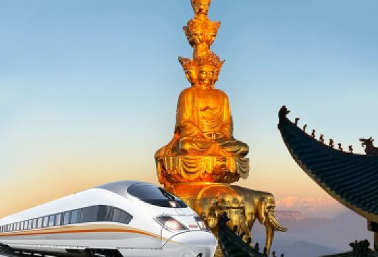 峨眉山一日游【8人内小团丨专职导游深度讲解丨可选动车往返】【[精华双区联游]1日尽览峨眉山金顶壮阔风光，走进半山万年寺清幽禅意，不留遗憾；】