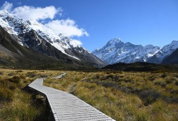 新西兰基督城出发库克山与特卡波湖一日游（含午餐）【英文团】【精品小团，聆听当地向导讲述基督城至库克山沿途秘闻。含特色野餐午餐，途中停靠传奇烘焙坊品尝获奖肉派。】