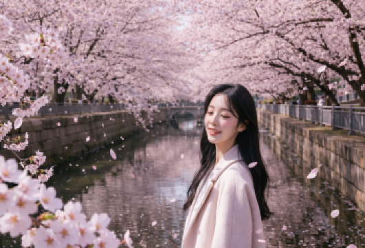 2026镇海军港樱花庆典+余佐川+庆和火车站 首尔/釜山出发【镇海经典赏樱景点，余佐川是一条由北而南流经镇海的小溪，余佐川两岸绵延不绝的樱花树】