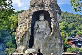 绍兴会稽山兜率天景区+柯岩风景区+安昌古镇一日游可英文服务【可提供英文及小语种导游服务-往返接送-可选导游-可代订门票】