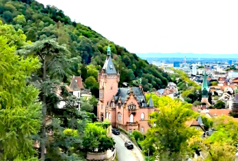 德国法兰克福+海德堡城堡包车一日游【城堡与城市风光，德式浪漫主义的终极想象】