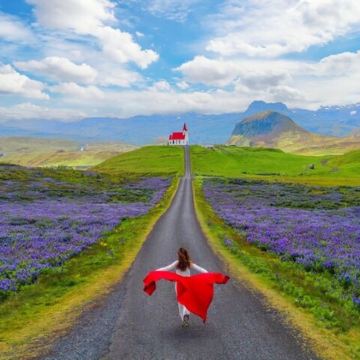 冰岛斯奈山半岛中文一日游：测视力红房子+白日梦小镇+海豹沙滩