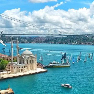 博斯普鲁斯海峡游船导览、皮埃尔·洛蒂山、金角湾巴士之旅。全票，小团